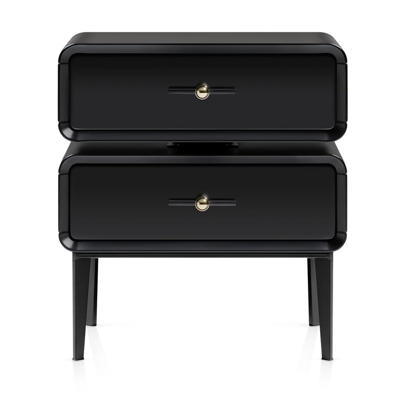 47.5 cm W Bedside Table, Black