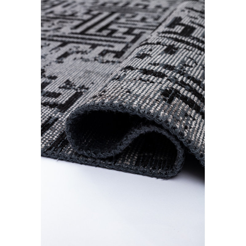 Rapture Gray/Black Camouflage Luxury Area Rug, Rectangle 7'10" x 11'2"