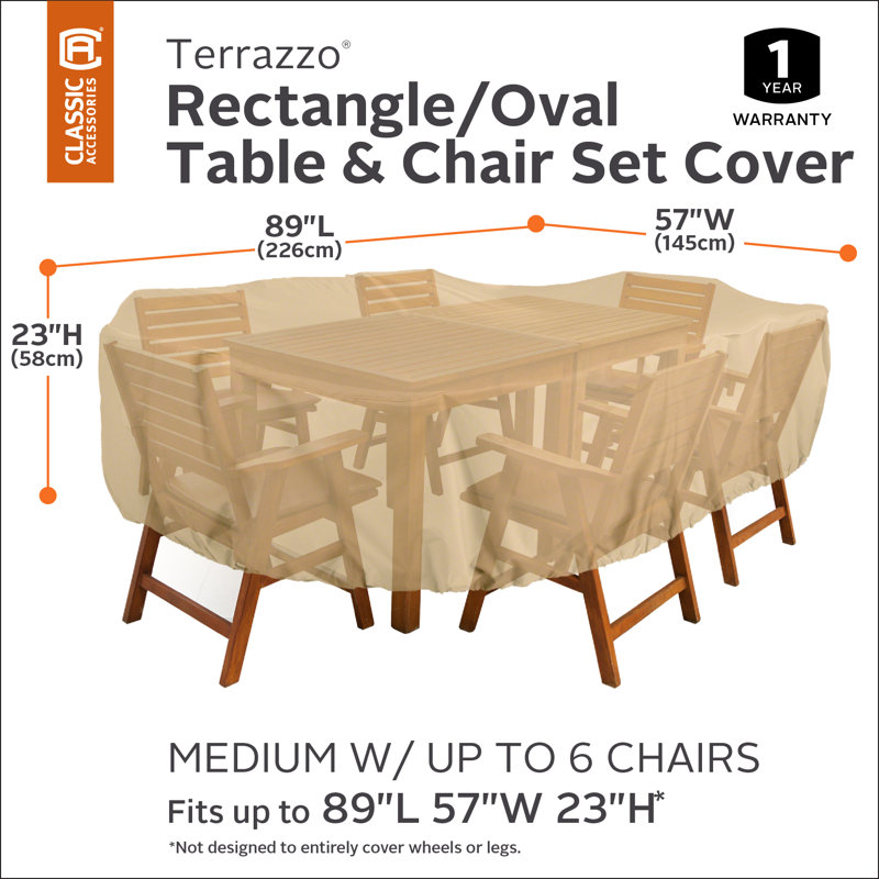 Jadon Outdoor Patio Dining Set Cover, Medium