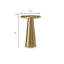 Table d'appoint Dylan avec piédestal sculptural, aluminium coulé doré 24 po