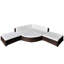 Ensemble modulaire de patio carré avec coussins 27,4 po Romine-1627340462