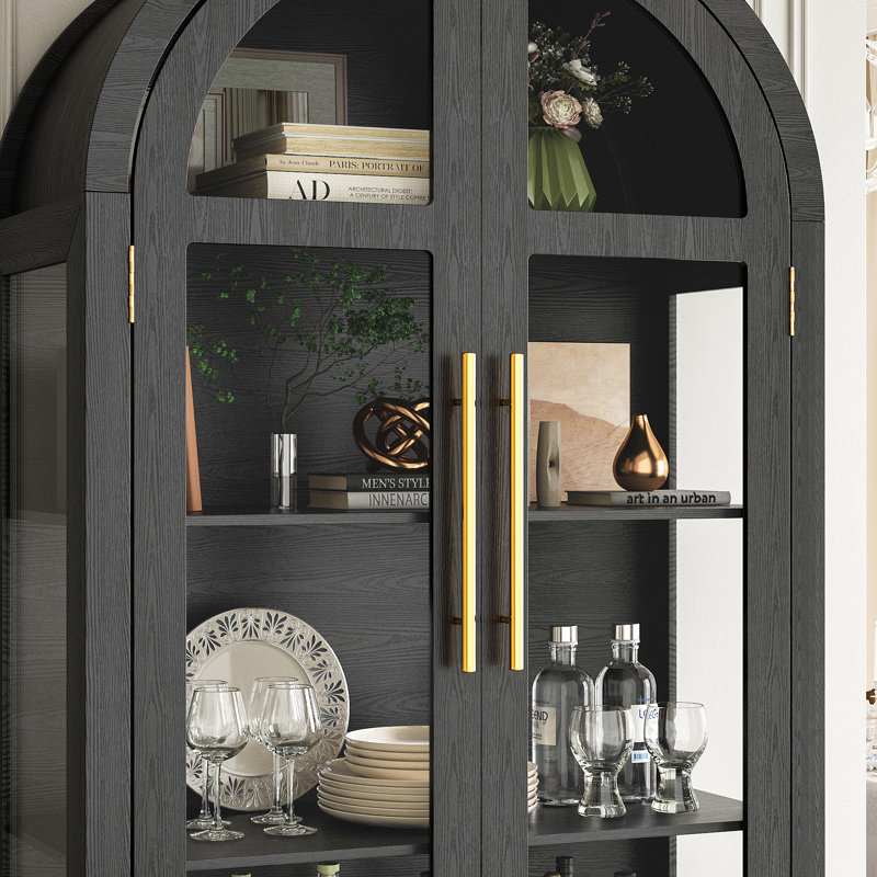 2 -Door 2 -Drawer Filing Storage Cabinet, Black