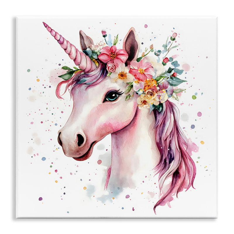 «Majestic Unicorn Modern Splatter», plaque par Creative Studio