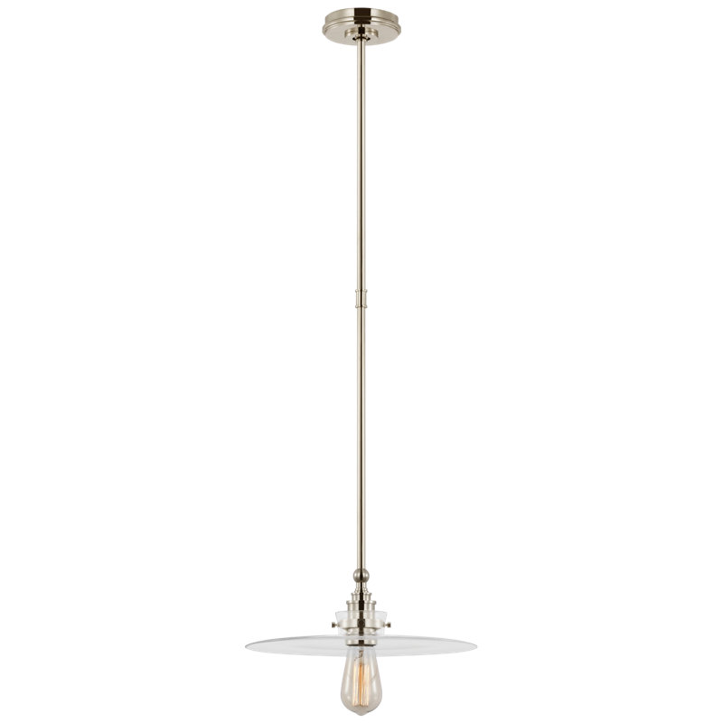 Parkington 1 - Light Pendant, Polished Nickel, Clear