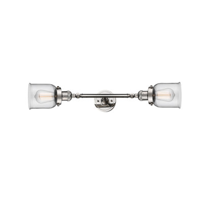 Small Bell 5" - 2 Light 16" Tiltable Bath Vanity Light