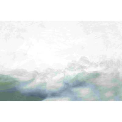 «Foggy Blue», reproduction d'art sur toile tendue