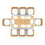 5 Pcs Grade-A Teak Wood Dining Set: 71" Rectangle Table And 4 Mas Stacking Arm Chairs #11MS1604-1850089511