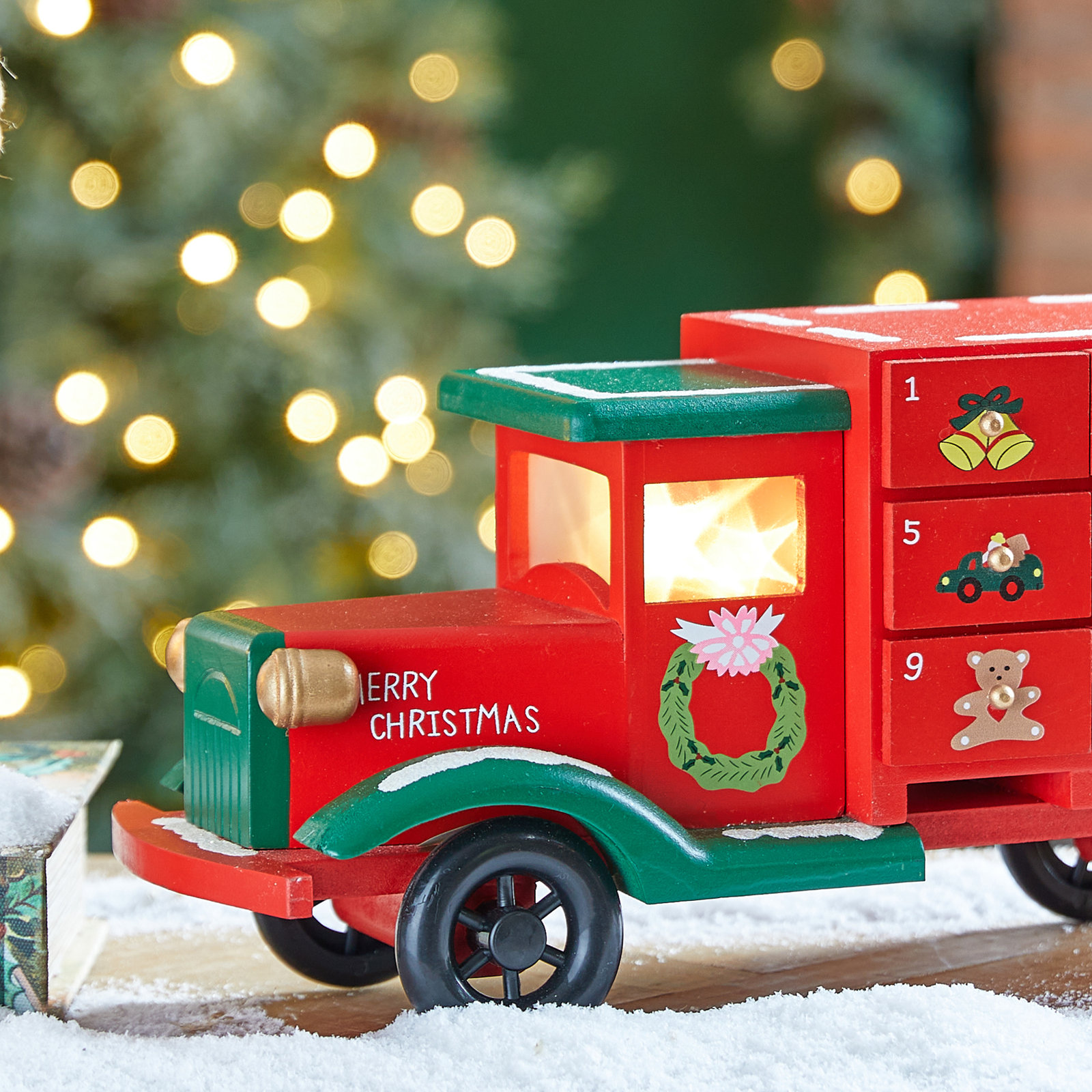Wooden Christmas Truck Advent Calendar