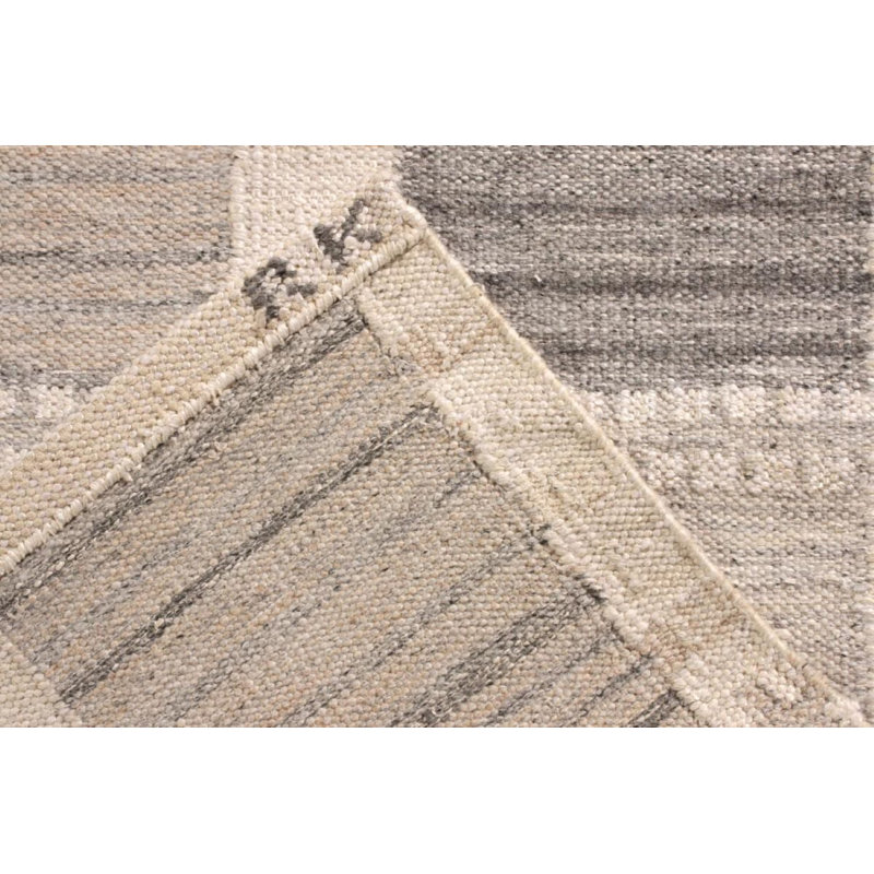 Scandinavian Wool Geometric Area Rug, Rectangle 10' x 14'