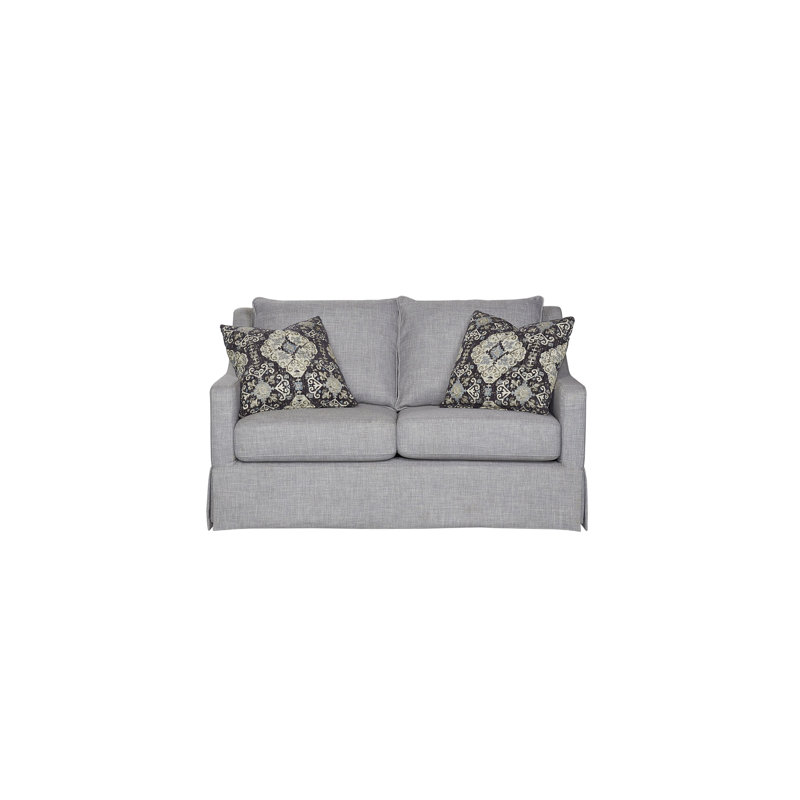 Latitude Run® Loveseat With Skirt And Reversable Cushions And 2 Pillows ...