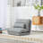 Folding Floor Chair, Convertible Lazy Sofa Bed, Floor Couch With 6-Position Adjustable Backrest And Pillow For Reading, Gaming, Meditating, Gray