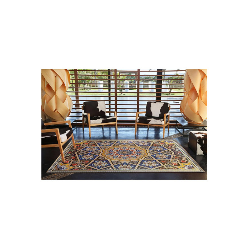 Tapis lavable à motif étoilé Starry, Tapis de couloir 3 pi 3 po x 9 pi 10 po