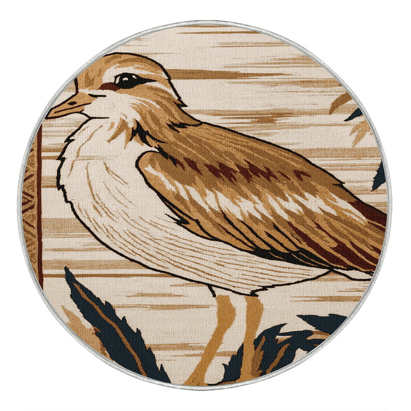  Tapis hawaïen lavable Pacific Golden Plover, Rond 6 pi