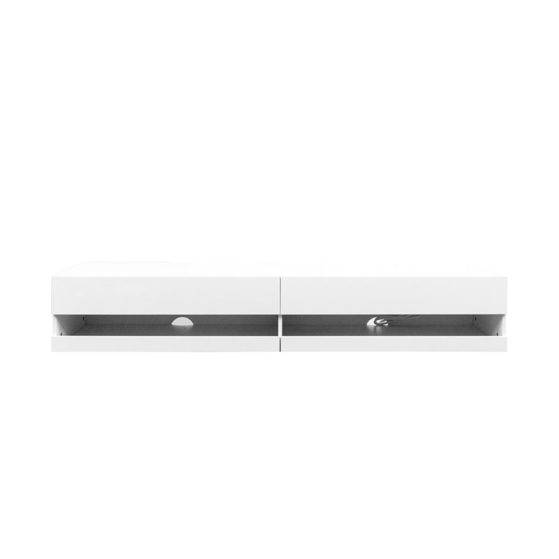 Meuble télé blanc avec support mural 80 po avec options de rangement Hipster disponibles