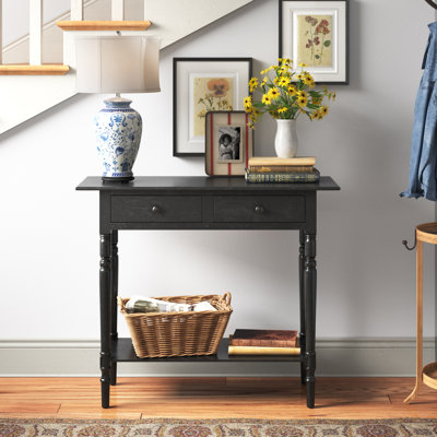 Tuoi 37.8 " W Solid Wood Top Console Table
