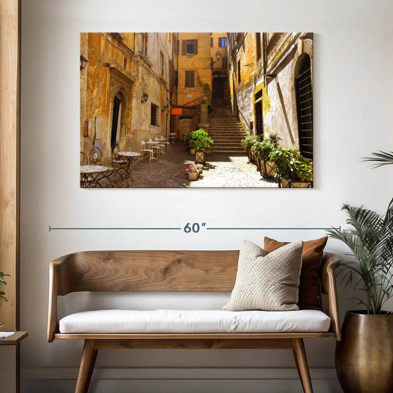 Senne, rue romaine pittoresque, H 32 po x l 48 po