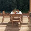 Ensemble de salle à manger d'extérieur 5 pièces en bois d'acacia brun clair et gris clair Table Table rectangulaire 4,59,06 po avec trou pour parasol ｜ Convient pour une utilisation sur le patio, la pelouse, le jardin, la piscine et l'intérieur Res Résistant aux rayons UV-175985884-175985881