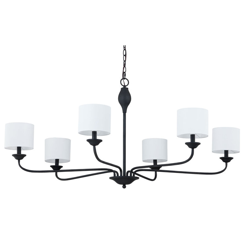 Monica 6-Light Chandelier, Black