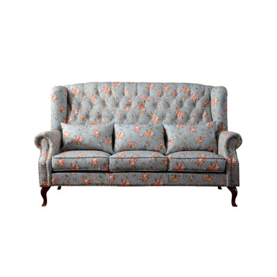 Canapé simple de style pastoral bleu 78,7 po