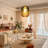 1-Light Cylinder Wooden Hanging Light Fixture