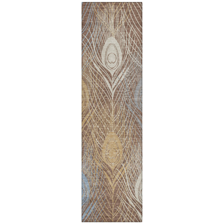 Machine Washable Indoor/Outdoor Houtz ACN2273 Floral Rug
