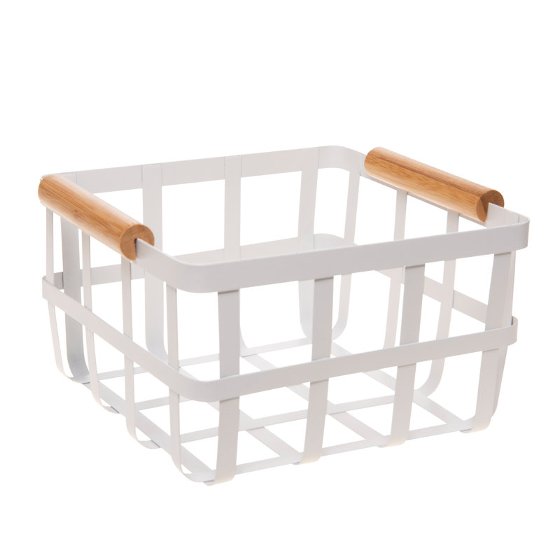 Panier en métal, Blanc