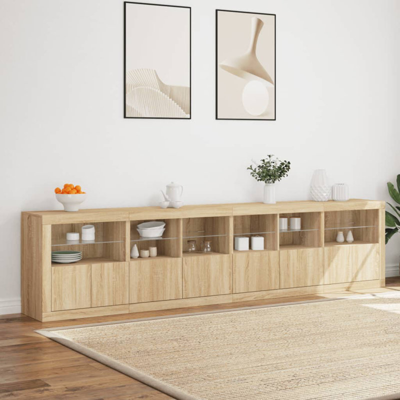 Basilotto 283cm Sideboard, Sonoma Oak