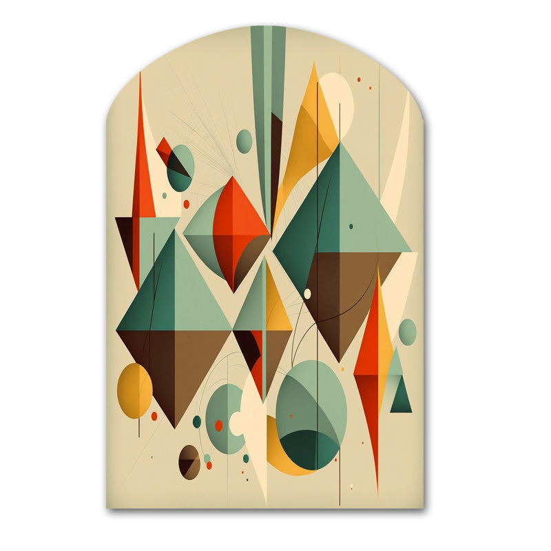 Art mural asymétrique Aula - Modern Midcentury, H 43 po x l 33 po
