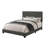 Charcoal Upholstered Eastern King Panel Bed
