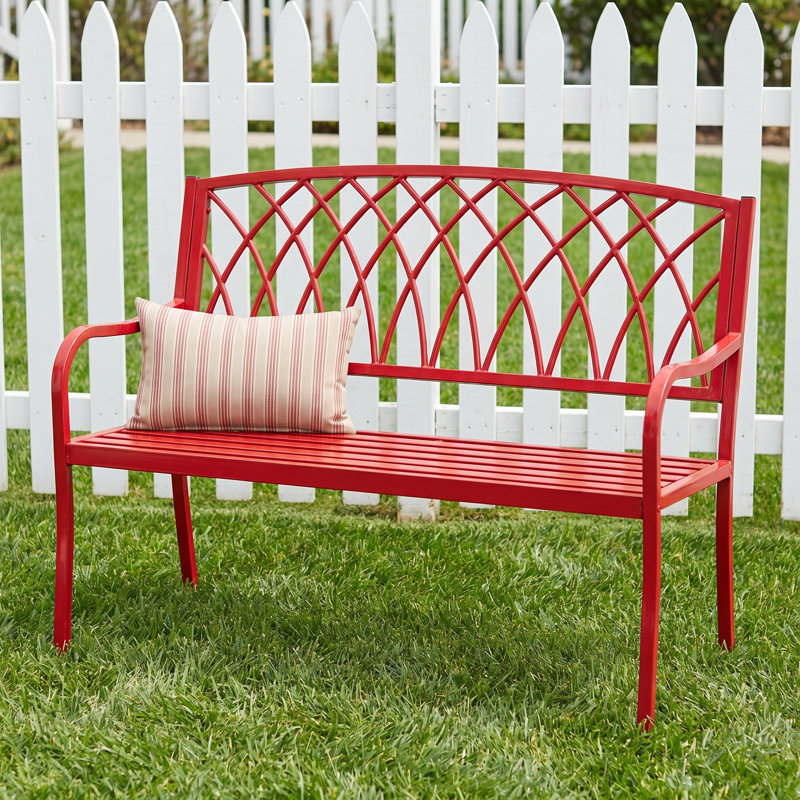 Senga Outdoor Bench, Brush Red