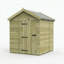 Total Sheds 6ft x 6ft Apex Garden Shed - Single Door - No Windows - Pressure Treated Timber - UK Manufactured