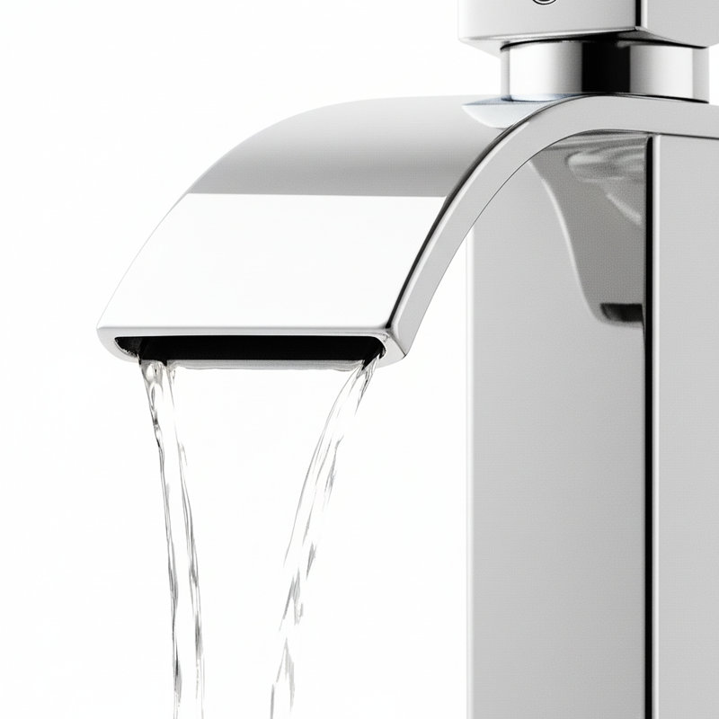 Robinet de lavabo monocommande pour salle de bain, design à trous, construction en acier inoxydable, cartouche en céramique de haute qualité, finition nickel brossé anticorrosion, tous les tuyaux d'alimentation inclus, profondeur 13,48, largeur 7,93.