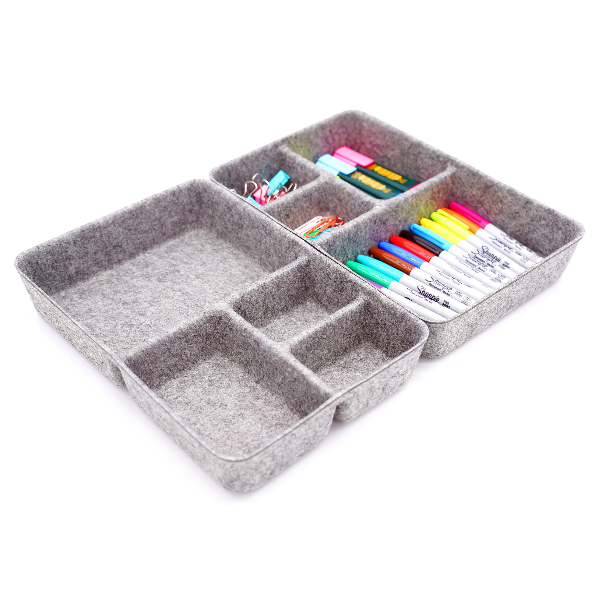 Anadia 3'' H x 8.1'' W x 12'' D Organizer Set, Gray x 2