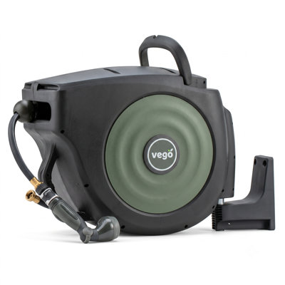 Retractable Wall Mounted Plastic Garden Hose Reel Set