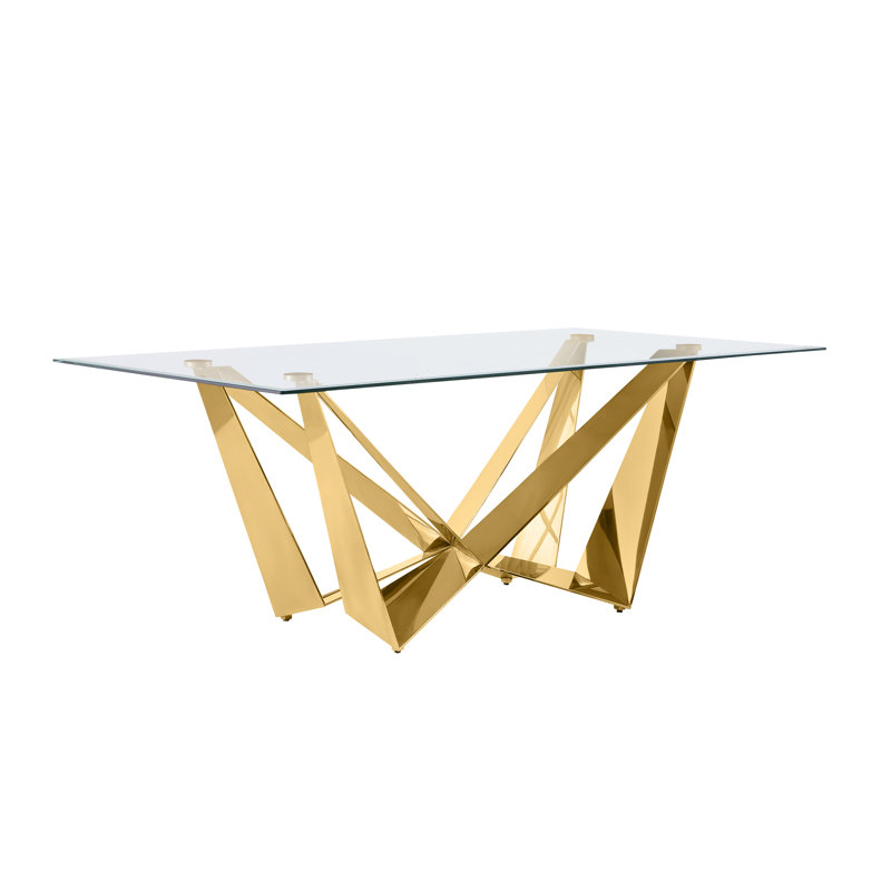Willemijn Dining Table,dining table,dining room table, Silver, 30" H x 78" L x 42" W