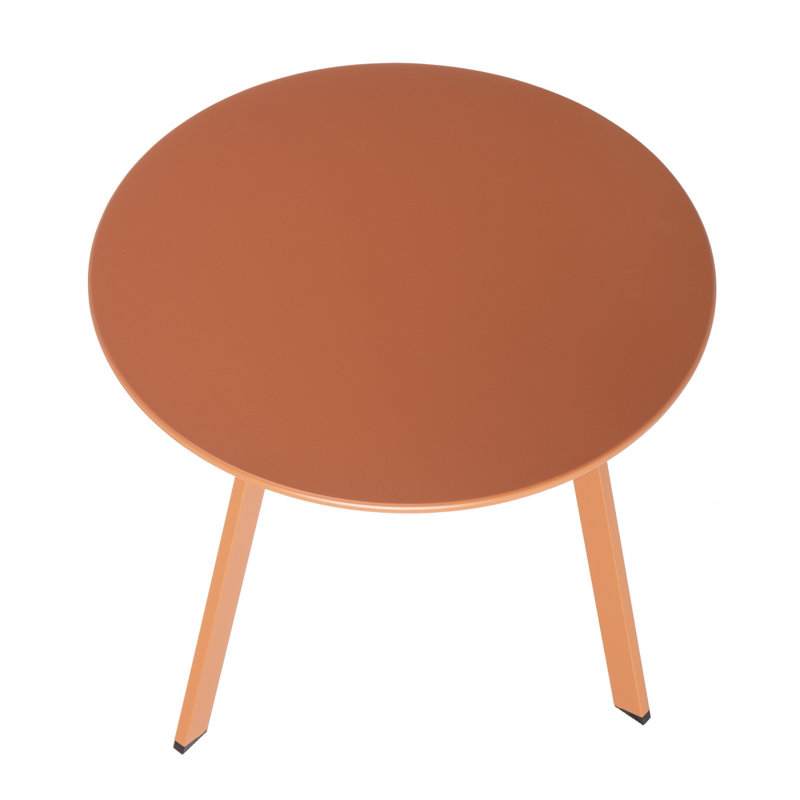 Mccreight Round Metal Outdoor Coffee Table , cm W cm D, 42cm H x 60cm W x 60cm D, Orange