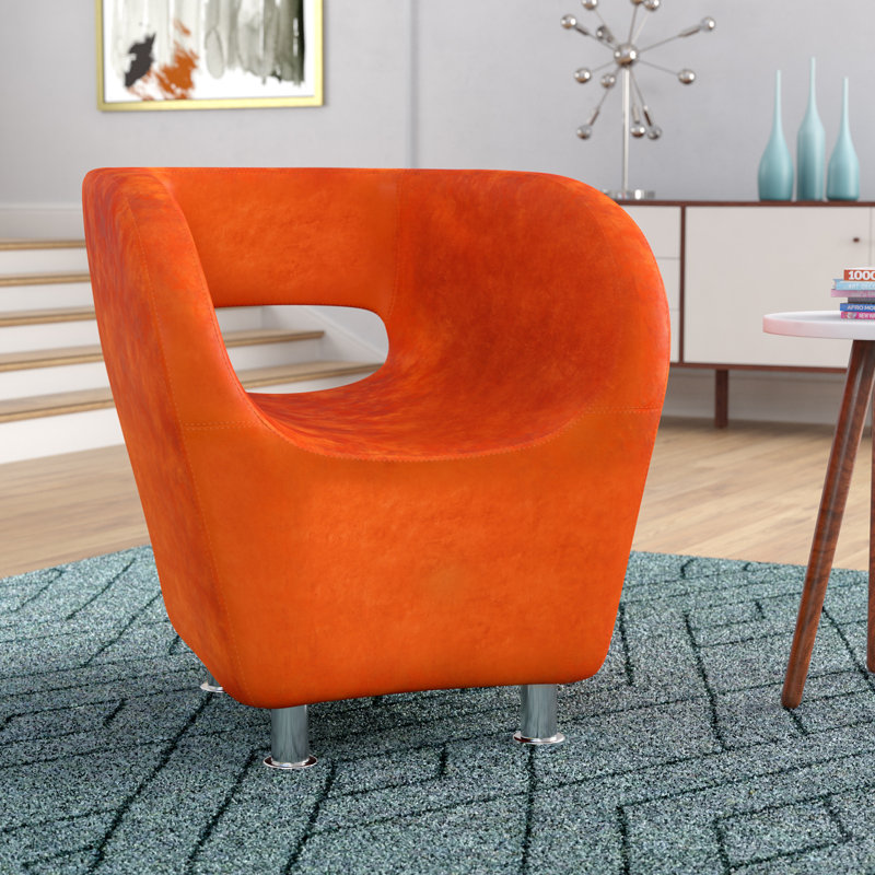 Fauteuil demi-tonneau Sarita, Orange