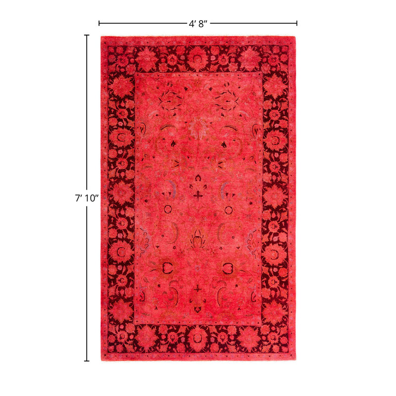 Yahaira One-of-a-Kind 4' 8" x 7' 10" Hand Knotted Area Rug