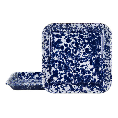 Golden Rabbit Cobalt Swirl Dinner Plate