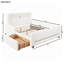 Lit plateforme tapissier avec tiroir, DEL et USB-124851111-124851110