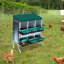 Nichoirs pour poules, poulaillers pour 6 poules pondeuses, 6 compartiments, poules pondeuses, nichoirs avec pieds, cage en acier galvanisé à 6 trous pour poules, vert-1832518437
