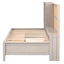 Lit de jour simple avec rangement pratique, planche de liège, ports et 3 tiroirs, tablettes de rangement fonctionnelles gris antique,-1385918011