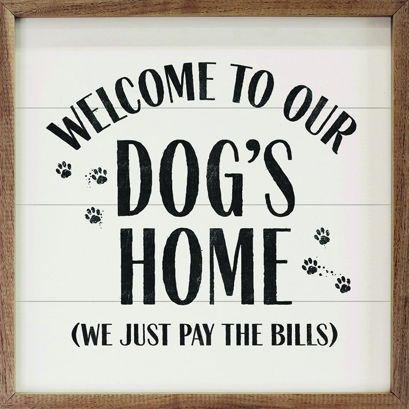 Bienvenue chez notre chien, Blanc, H 16 po x l 16 po
