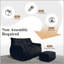 Fauteuil à billes surdimensionné 2 places avec repose-pieds Cloud-Love pour un confort ultime dans le salon et la chambre à coucher-133698172