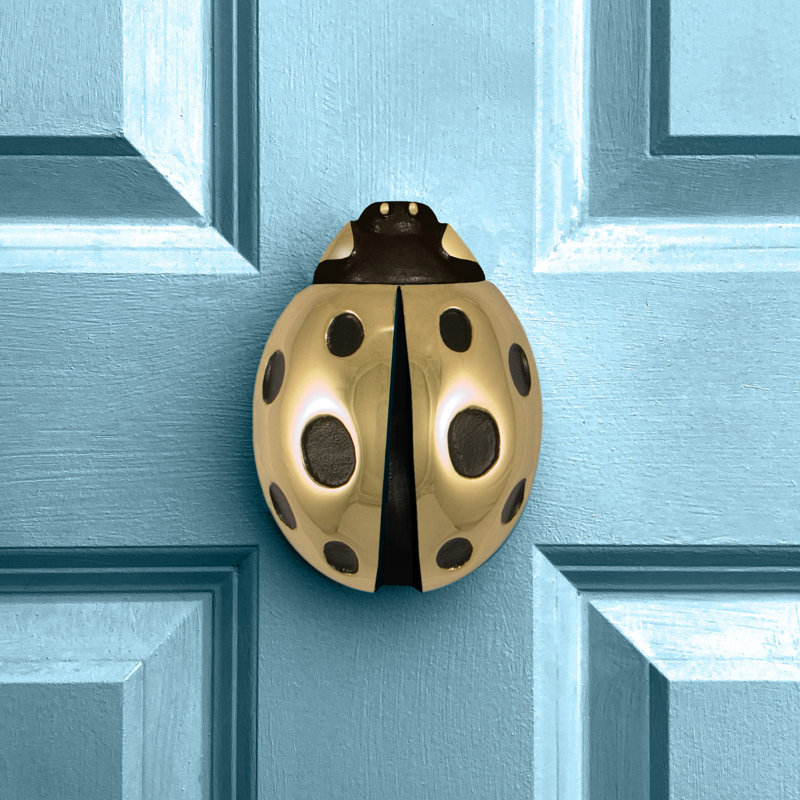 Heurtoir de porte coccinelle, Laiton
