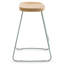 Bar Stools Set of 2 Rustic Counter Stools with Solid Wood Saddle Seat & Metal Legs, Backless Kitchen Island Stools for Breakfast Bar & Home Decor-1183474023