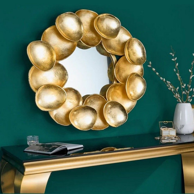 Hoch Circle Aluminium Framed Wall Mounted Accent Mirror