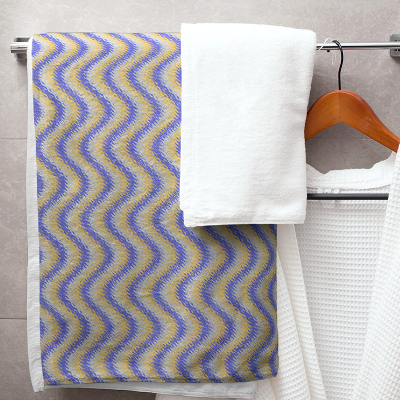 Katelyn Elizabeth Bath Towel, Blue/Yellow