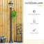 Lampadaire solaire d'extérieur imperméable en aluminium de 77 po Outsunny, capteur PIR à détection de mouvement, luminosité réglable, pour jardin, pelouse, allée, allée