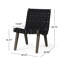 Ensemble de conversation d'extérieur 3 pièces avec chaises longues tissées en corde, structure en métal noir et bois d'acacia-129507384